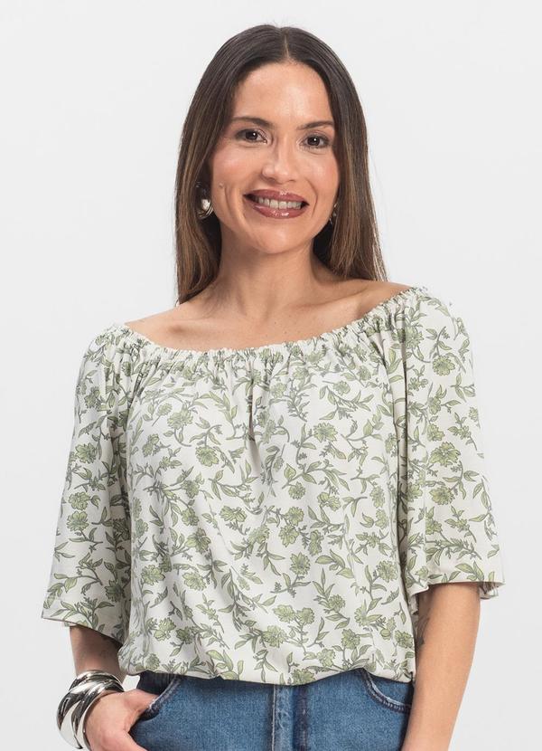 Infinita Cor - Blusa Feminina Ciganinha Verde