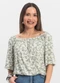 Infinita Cor - Blusa Feminina Ciganinha Rosa - variação: Verde