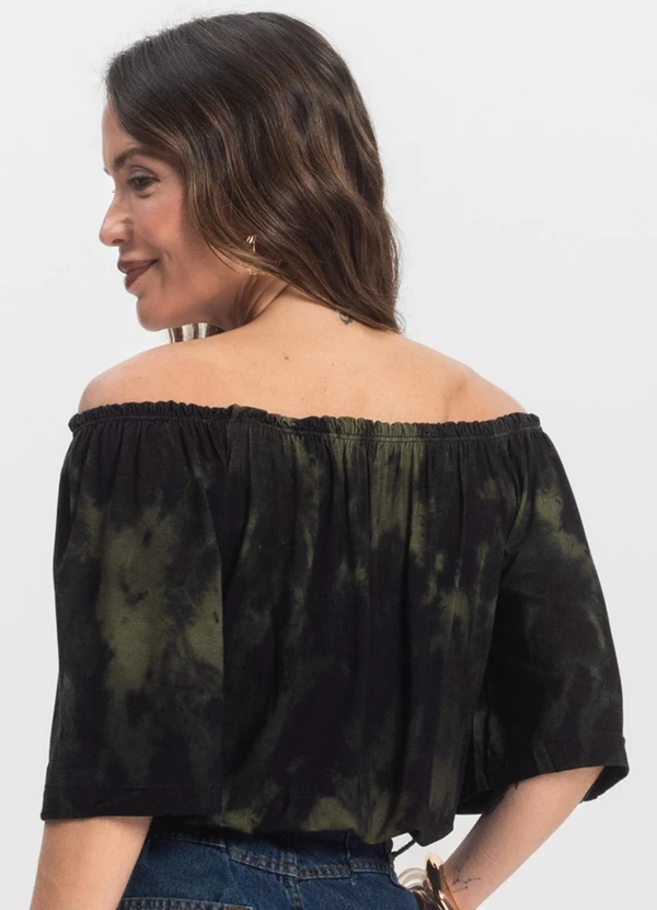 Infinita Cor - Blusa Feminina Ciganinha Verde 2