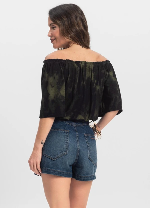 Infinita Cor - Blusa Feminina Ciganinha Verde 4