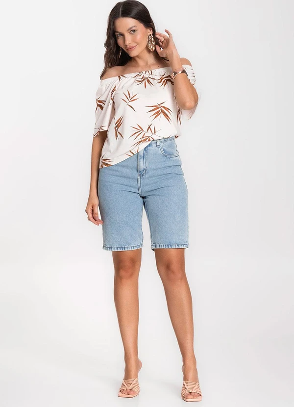 Infinita Cor - Blusa Feminina Ciganinha Verde 3