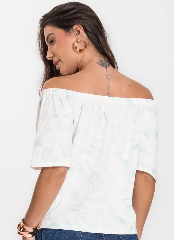 Infinita Cor - Blusa Feminina Ciganinha Verde 2