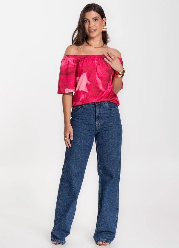 Infinita Cor - Blusa Feminina Ciganinha Vermelho 3