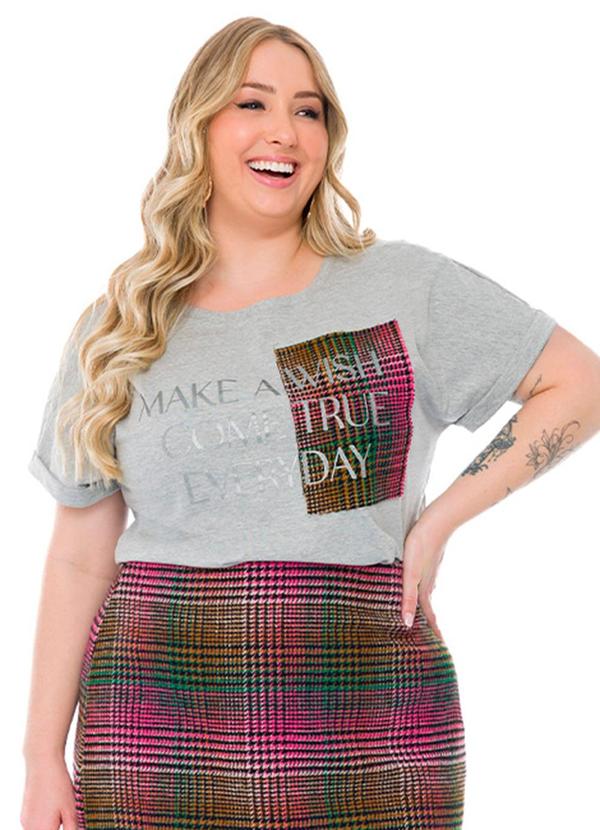 Lisamour - Blusa Feminina Cinza