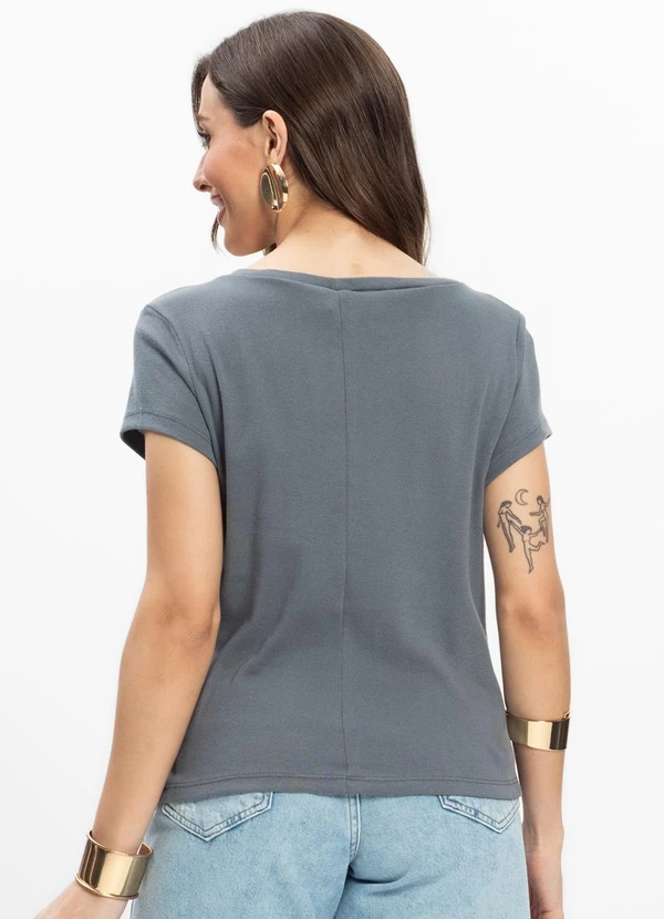 Infinita Cor - Blusa Feminina Cinza 2