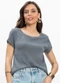 Infinita Cor - Blusa Feminina Verde - variação: Cinza