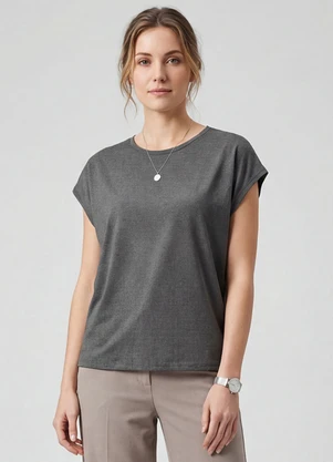 Infinita Cor - Blusa Feminina Cinza - INFINITA COR