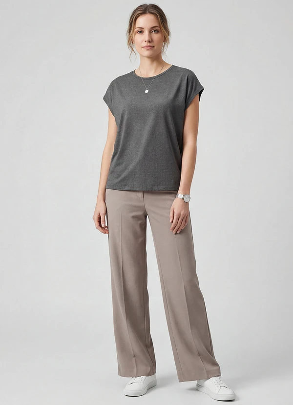 Infinita Cor - Blusa Feminina Cinza 2