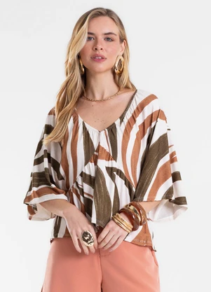 Endless - Blusa Feminina com Abertura nas Costas Marrom - ENDLESS