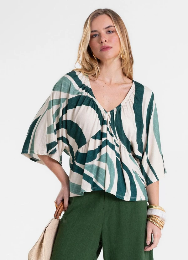 Endless - Blusa Feminina com Abertura nas Costas Verde