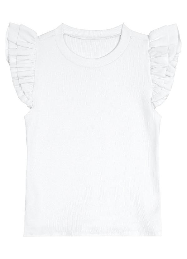 Malwee - Blusa Feminina com Babados Branco