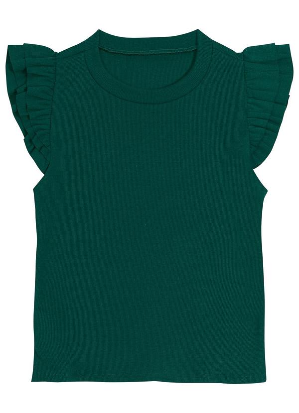 Malwee - Blusa Feminina com Babados Verde