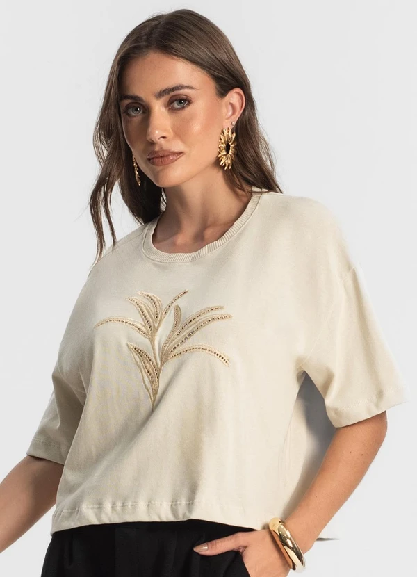 Endless - Blusa Feminina com Bordado Bege 4