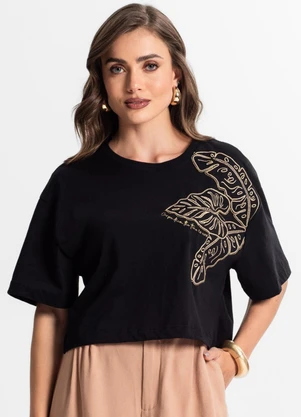 Endless - Blusa Feminina com Bordado Preto - ENDLESS