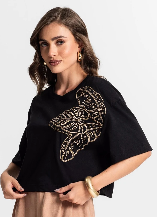 Endless - Blusa Feminina com Bordado Preto 4