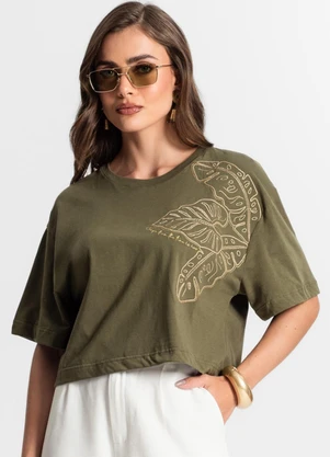 Endless - Blusa Feminina com Bordado Verde - ENDLESS