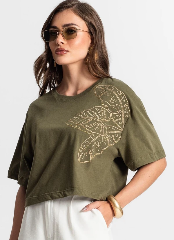 Endless - Blusa Feminina com Bordado Verde 4