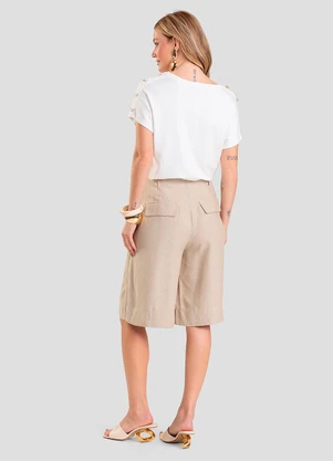 Dianna - Blusa Feminina com Botões Bege - DIANNA