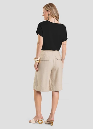 Dianna - Blusa Feminina com Botões Preto - DIANNA