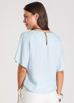 Dianna - Blusa Feminina com Colar Azul - DIANNA