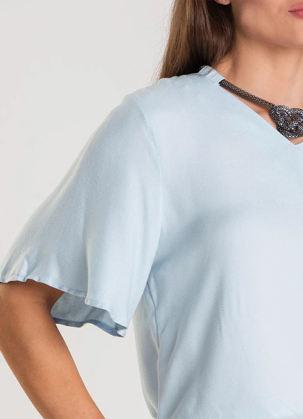 Dianna - Blusa Feminina com Colar Azul 3