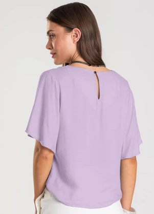 Dianna - Blusa Feminina com Colar Roxo - DIANNA