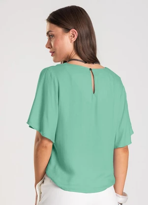 Dianna - Blusa Feminina com Colar Verde - DIANNA