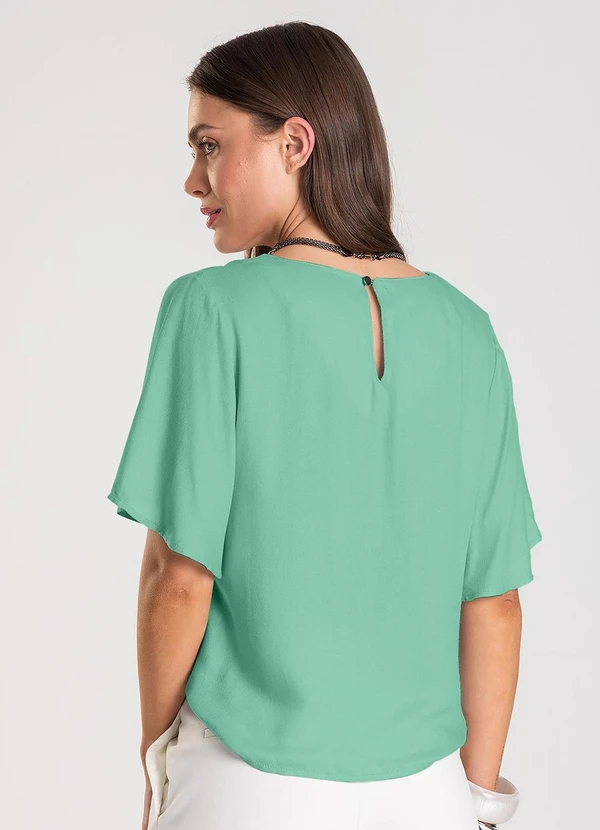 Dianna - Blusa Feminina com Colar Verde 2