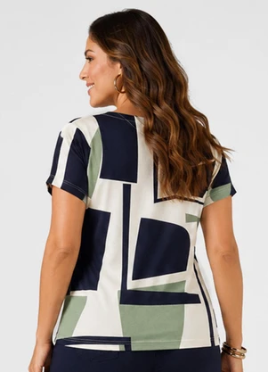Infinita Cor - Blusa Feminina com Decote em V Bege - INFINITA COR