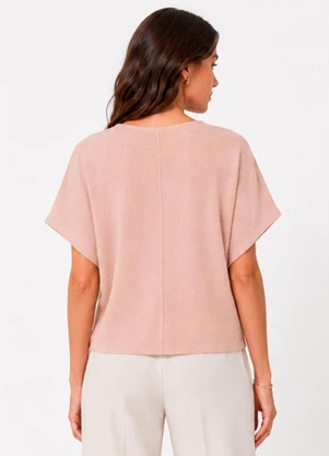 Infinita Cor - Blusa Feminina com Decote em V Marrom - INFINITA COR