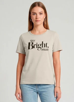 Infinita Cor - Blusa Feminina com Estampa Bege - INFINITA COR