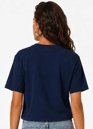 Infinita Cor - Blusa Feminina com Estampa de Frase Azul - INFINITA COR