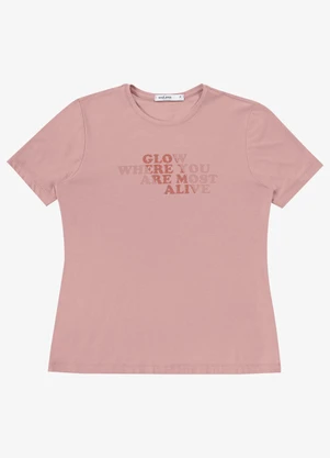 Endless - Blusa Feminina com Estampa em Foil Viscose Rosa - ENDLESS