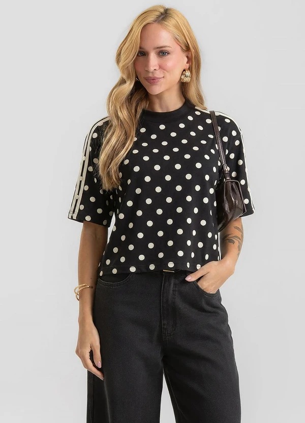 Dianna - Blusa Feminina com Estampa em Poá Preto
