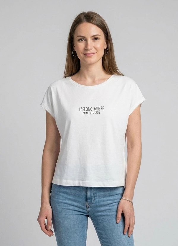 Infinita Cor - Blusa Feminina com Estampa Localizada Branco