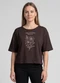 Infinita Cor - Blusa Feminina com Estampa Localizada Marrom - variação: Marrom