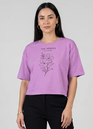 Infinita Cor - Blusa Feminina com Estampa Localizada Preto - INFINITA COR