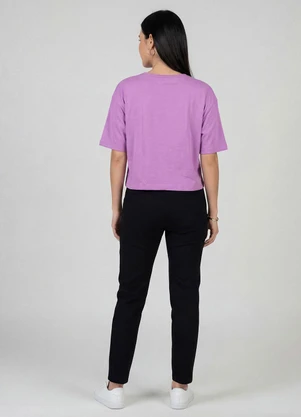 Infinita Cor - Blusa Feminina com Estampa Localizada Preto - INFINITA COR