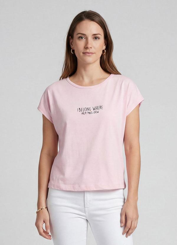 Infinita Cor - Blusa Feminina com Estampa Localizada Rosa