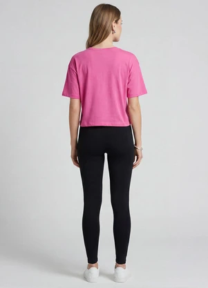 Infinita Cor - Blusa Feminina com Estampa Localizada Rosa - INFINITA COR