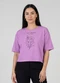 Infinita Cor - Blusa Feminina com Estampa Localizada Rosa - variação: Roxo
