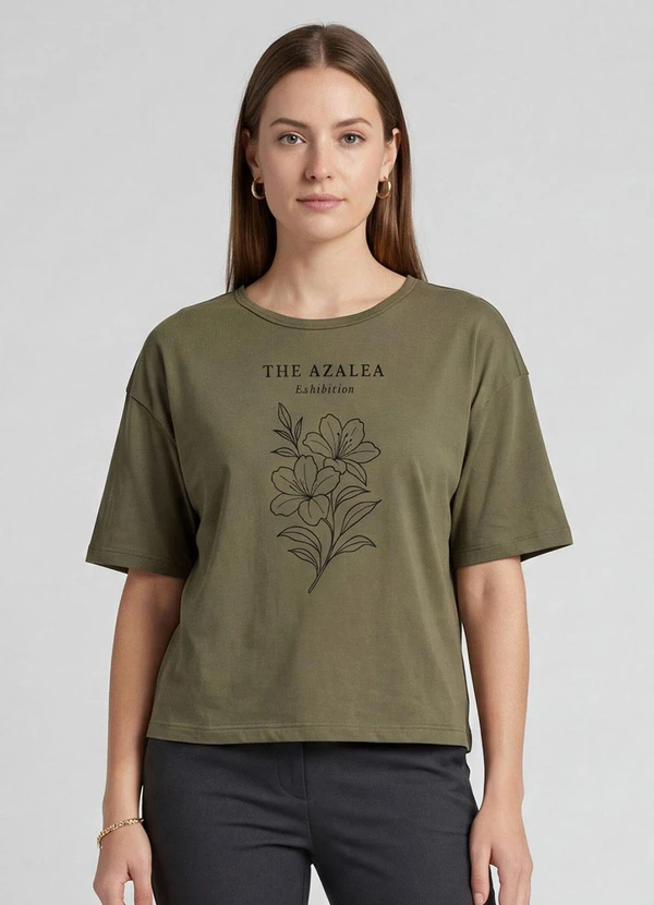 Infinita Cor - Blusa Feminina com Estampa Localizada Verde