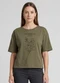 Infinita Cor - Blusa Feminina com Estampa Localizada Marrom - variação: Verde