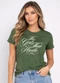 Infinita Cor - Blusa Feminina com Estampa Localizada Preto - variação: Verde
