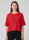 Infinita Cor - Blusa Feminina com Estampa Localizada Marrom - variação: Vermelho