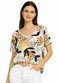 Infinita Cor - Blusa Feminina com Estampa Rotativa Branco - variação: Branco