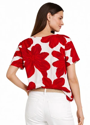 Infinita Cor - Blusa Feminina com Estampa Rotativa Branco - INFINITA COR