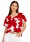 Infinita Cor - Blusa Feminina com Estampa Rotativa Branco - variação: Branco