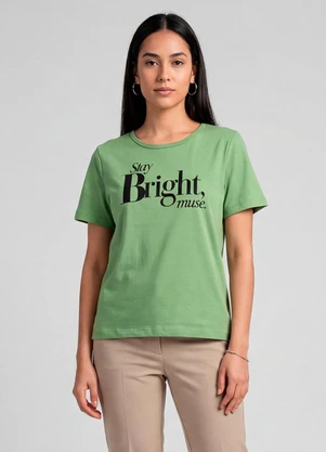 Infinita Cor - Blusa Feminina com Estampa Verde - INFINITA COR