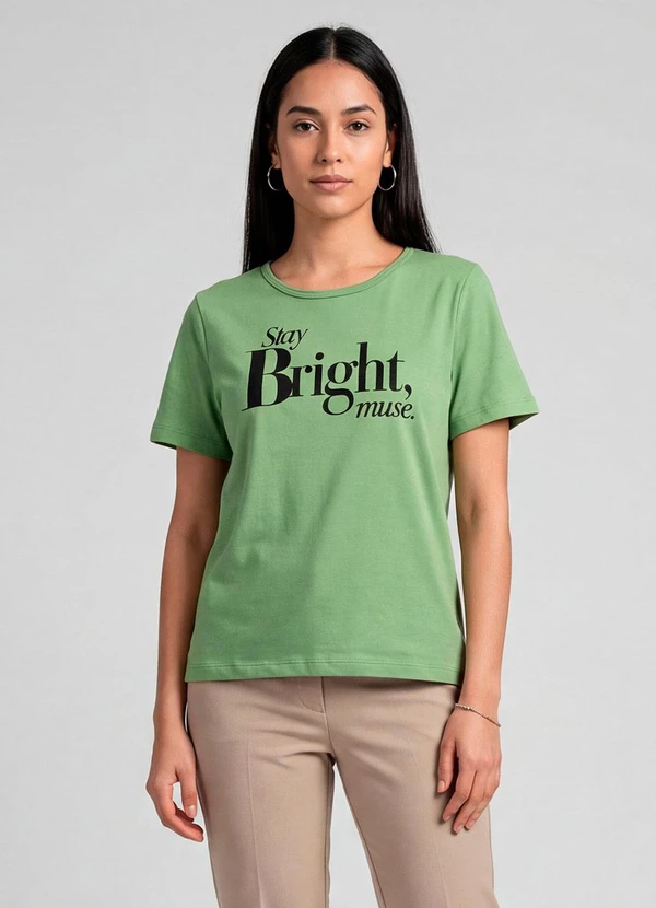 Infinita Cor - Blusa Feminina com Estampa Verde